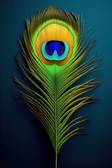 Obraz premium Photo of peacock feather pattern bird lightweight.