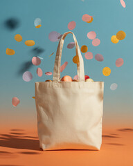 Subtle olive reusable bag featuring rustic surprise details, offering a combination of understated style and eco-conscious design