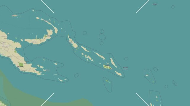 Barora Ite Island in the Solomon Sea. Zoom in animation