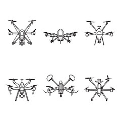 Modern farming technology drone spraying vector art