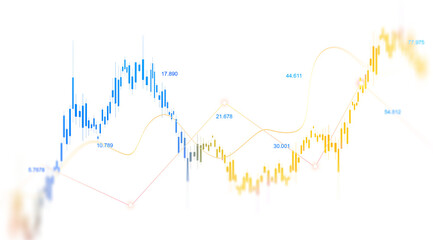 Transparent or png stock market investment trading graph growth.Trade business analytics graph and financial chart.	
