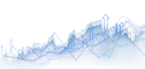 Transparent or png stock market investment trading graph growth.Trade business analytics graph and financial chart.	
