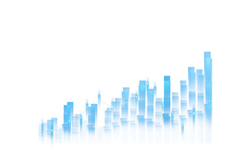 Transparent or png stock market investment trading graph growth.Trade business analytics graph and...