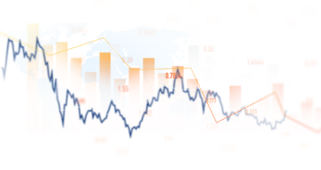 Transparent or png stock market investment trading graph growth.Trade business analytics graph and financial chart.	

