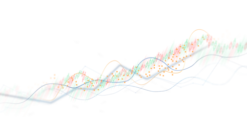 Transparent or png stock market investment trading graph growth.Trade business analytics graph and financial chart.	
