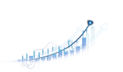 Transparent or png stock market investment trading graph growth.Trade business analytics graph and financial chart.	
