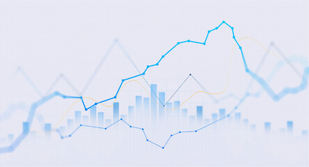 Transparent or png stock market investment trading graph growth.Trade business analytics graph and financial chart.	
