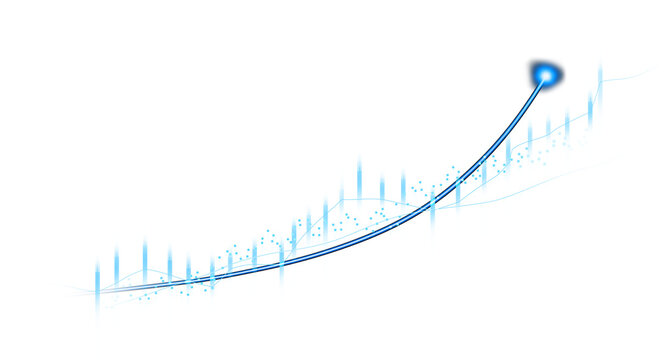 Transparent or png stock market investment trading graph growth.Trade business analytics graph and financial chart.	
