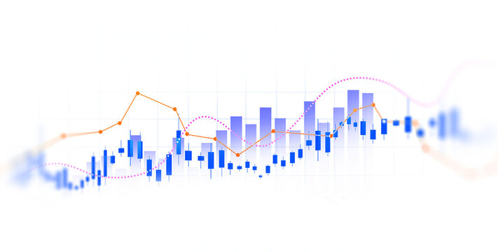 Transparent or png stock market investment trading graph growth.Trade business analytics graph and financial chart.	
