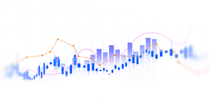 Transparent or png stock market investment trading graph growth.Trade business analytics graph and financial chart.	
