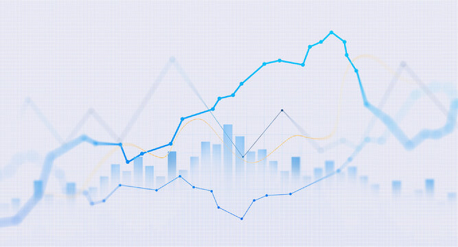 Transparent or png stock market investment trading graph growth.Trade business analytics graph and financial chart.	
