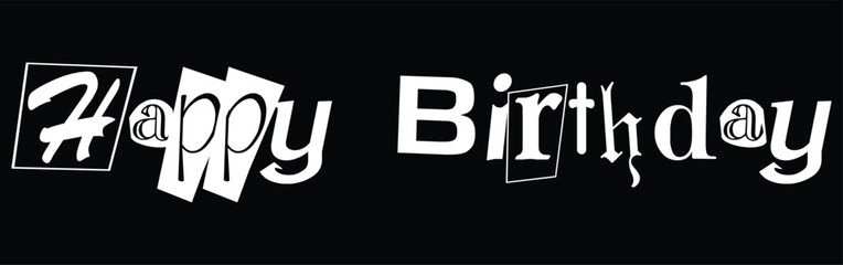 Happy Birthday! Abstract Typographic Design