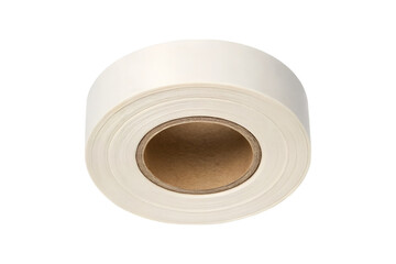 Large Roll of White Paper with Cardboard Core on transparent background