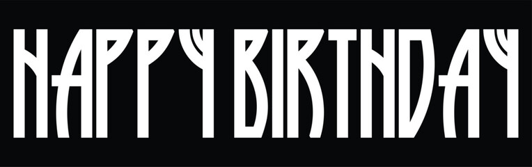 Stylish Happy Birthday Banner Vector Illustration