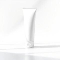 Blank White Cosmetic Tube Mockup Perfect for Skincare or Beauty Product Packaging Design