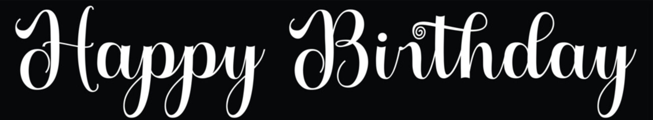 Elegant Happy Birthday Calligraphy Design