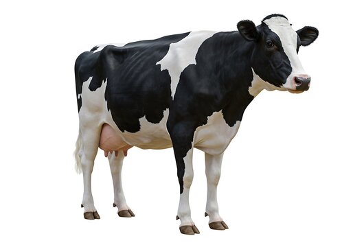 Holstein Cow Standing Tall with Distinct Black and White Marking