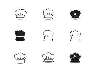 Minimalist chef hat line art vector illustration design