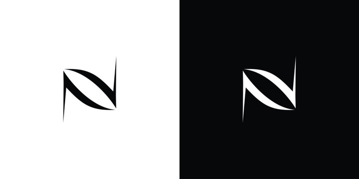 modern and sophisticated letter N initials logo design