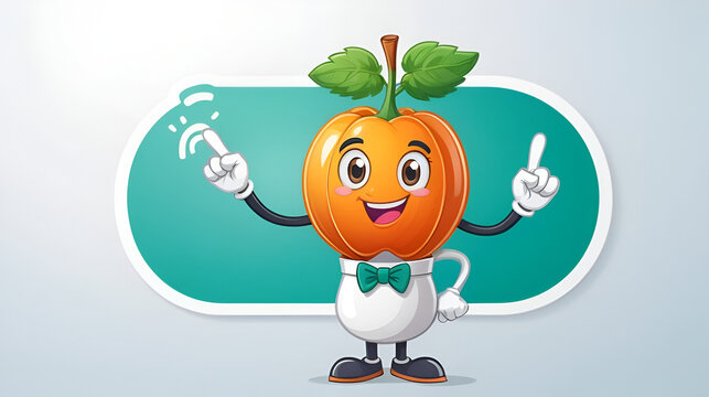 Mascot character of smart azotobacter vinelandii has an idea gesture