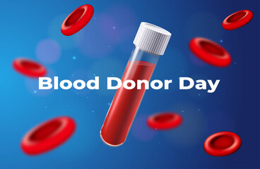 Plakat World Blood Donor Day Realistic Composition