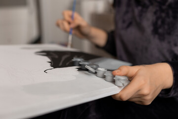 young girl draws a picture based on house numbers