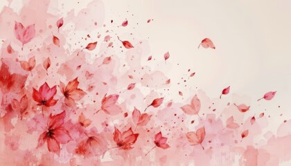 romantic pastel watercolor background with floating petals and subtle gradients for beauty branding and love themed editorials