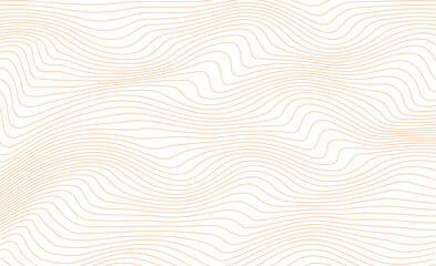Abstract background with wavy lines. Golden and white vector pattern