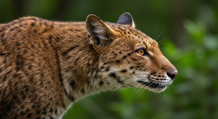 Obraz premium Margay Cat Profile Portrait