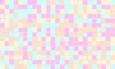 Abstract pastel mosaic background. Soft, dreamy color palette creates a calming, playful mood. Ideal for websites, presentations, or any design needing a touch of whimsical elegance.