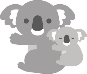 コアラ　親子