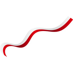 Fototapeta premium Indoesian Flag Ribbon