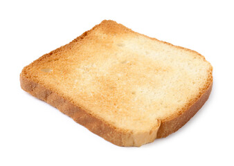 Piece of fresh toast bread isolated on white