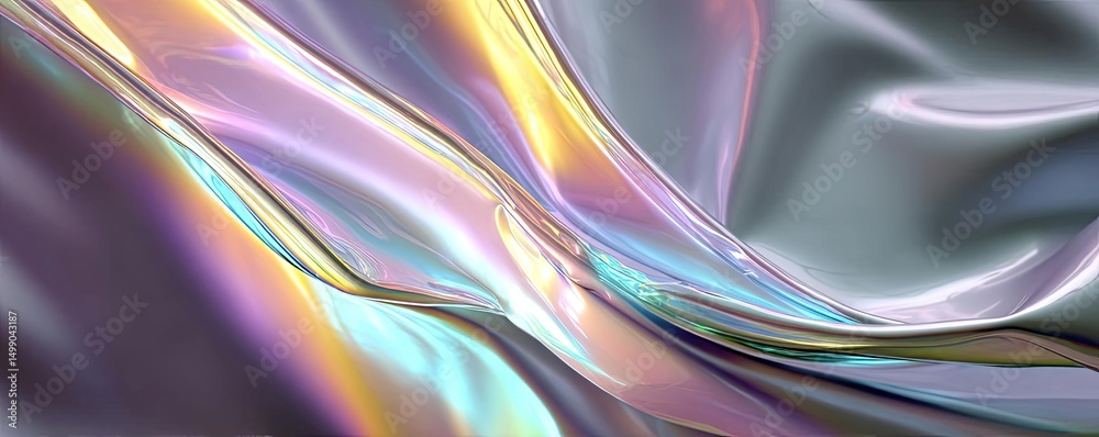 Aufkleber soothing colors with positivity and focus through wellness concept. iridescent fabric creates a mesm
