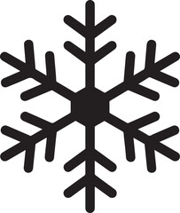 Elegant snowflake silhouette vector, perfect for winter decorations, Christmas themes, seasonal crafts, and festive graphic designs.