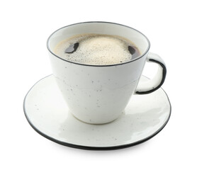 Obraz premium Aromatic coffee in cup isolated on white
