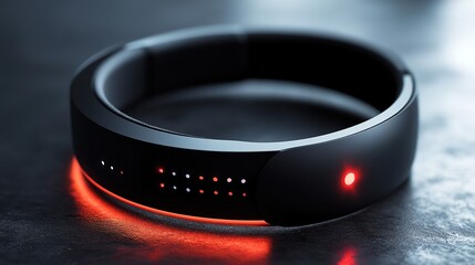 A high-tech music player embedded in a sleek wearable device