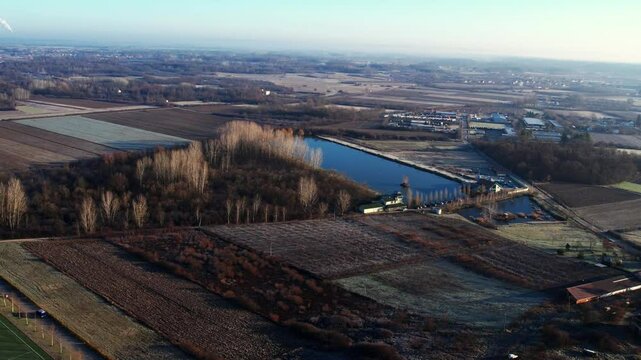 Exploring the serene landscape of Ub, Serbia with vibrant fields and calm waterways