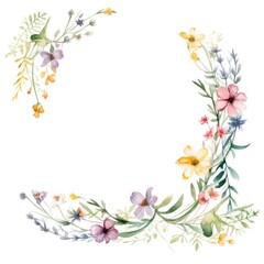 Obraz premium Flower pattern wreath plant.