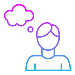 Fototapeta premium Thinking Icon