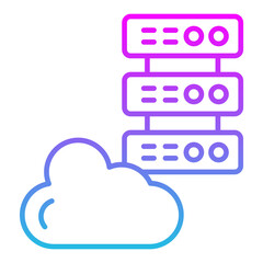 Obraz premium Cloud server Icon