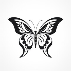 Swallowtail butterfly logo animal black.