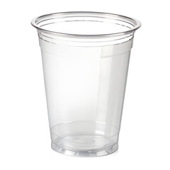 Clear Plastic Disposable Drinking Cup for Beverages isolated on transparent background