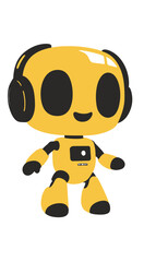 Fototapeta premium With its lively and playful personality, a robot dances energetically in a fun and exciting environment, showcasing its special moves and capturing attention with ease