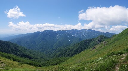 Fototapeta premium mountain landscape with blue sky