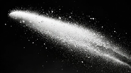 White powder explosion in space