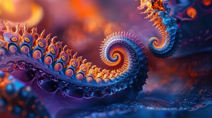 Abstract Vibrant Swirling Patterns in Bright Colorful Design
