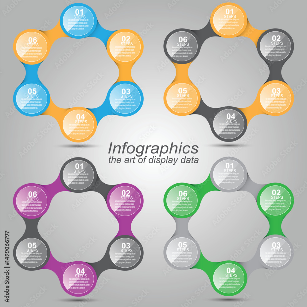 Poster collection infographic template for modern data visualization and ranking and statistics.