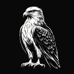 Powerful eagle illustration
