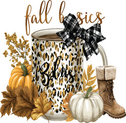 Retro Fall Basics &ndash; Vintage Autumn Adobe Illustration Artwork for Seasonal Design Projects